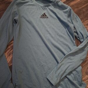 Adidas Women's Light Blue Long Sleeve Tee